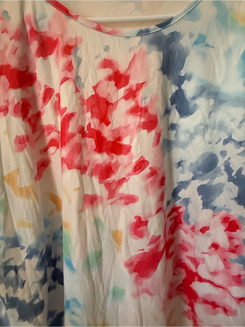 # Women's 4XL Multicolor Tie-Dye Lounge Set - Top & Shorts - Picture 8 of 13